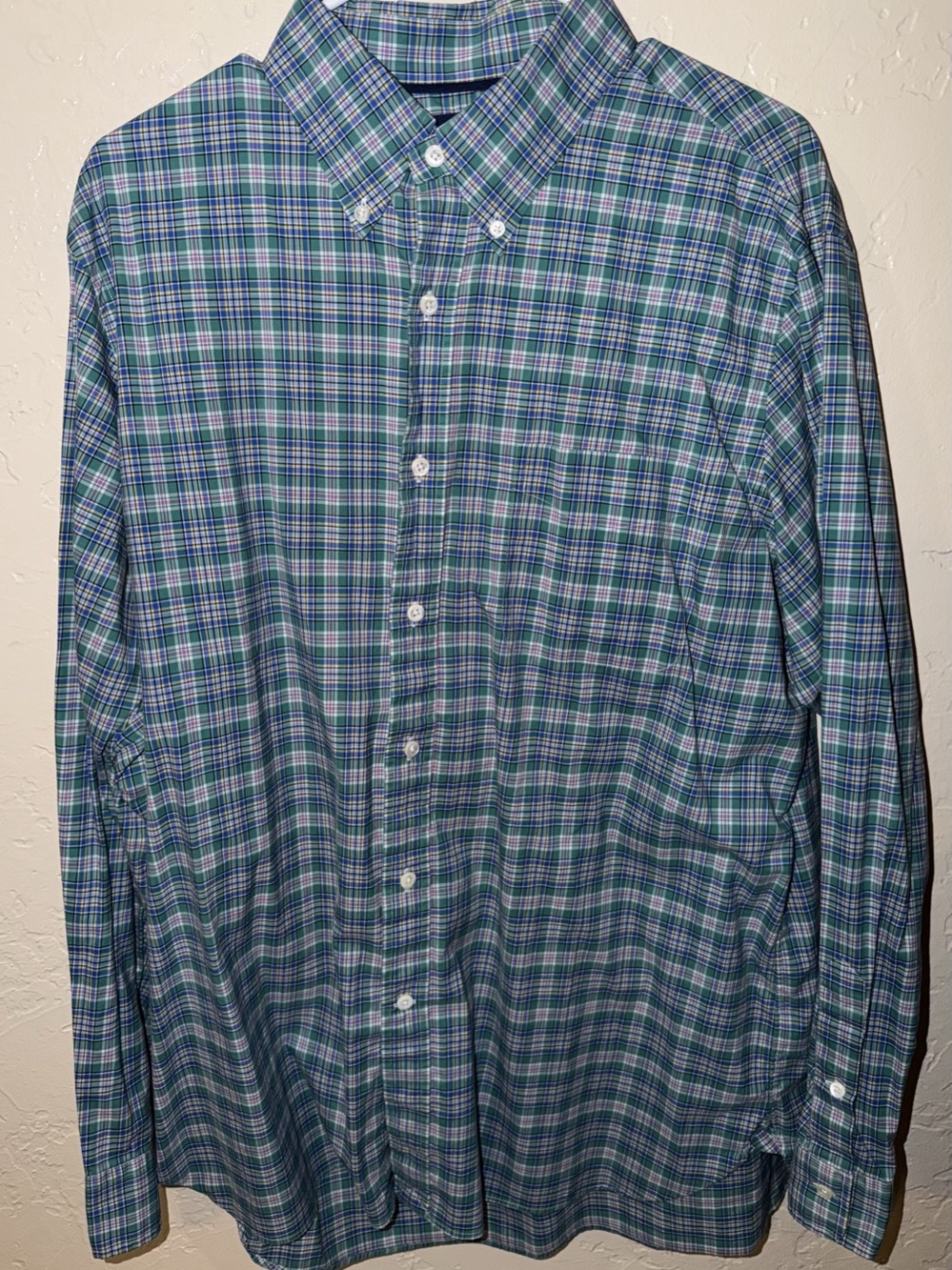 Ralph Lauren Plaid Cotton Button Down Shirt Size XL